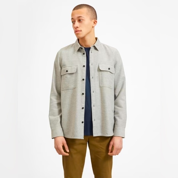 EVERLANE The Heavyweight Overshirt Heathered Gray XS - Picture 1 of 11